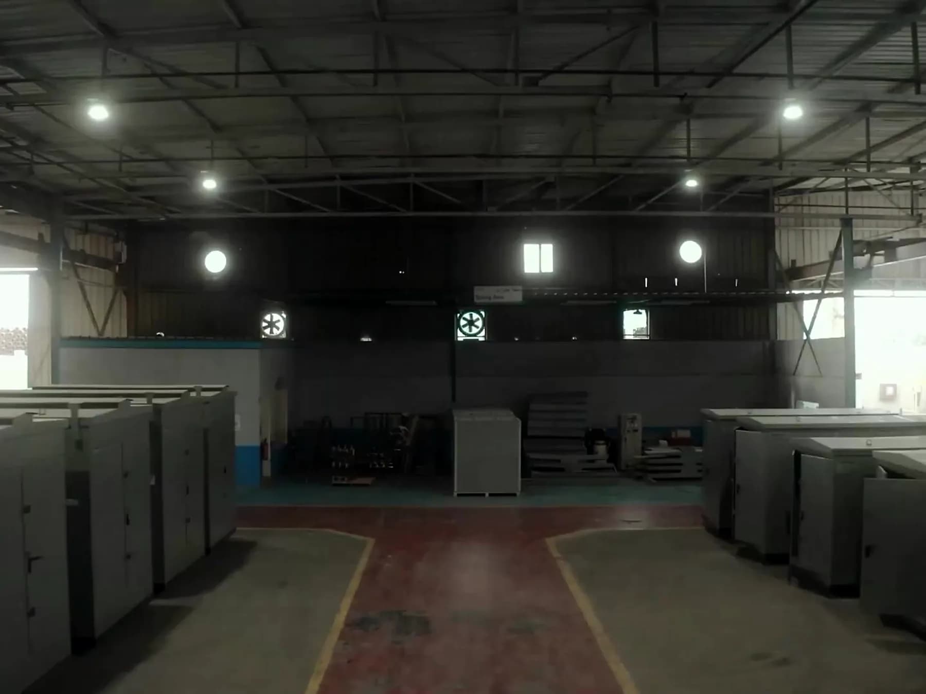 Medium voltage panels standing indoors
